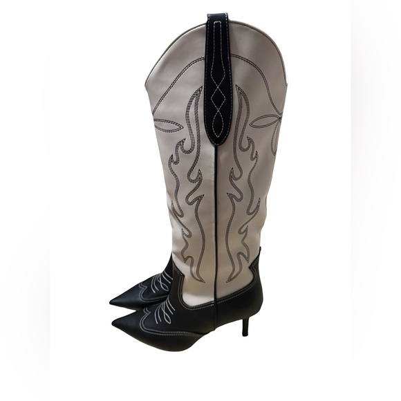 ⏰ NWT INC International Concepts Hayleigh Kneed High Kitten Heel Boots - Picture 5 of 12